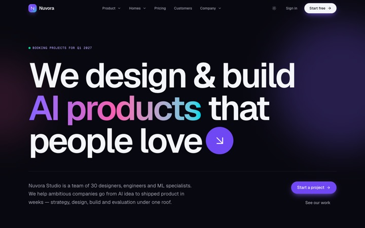 AI agency home